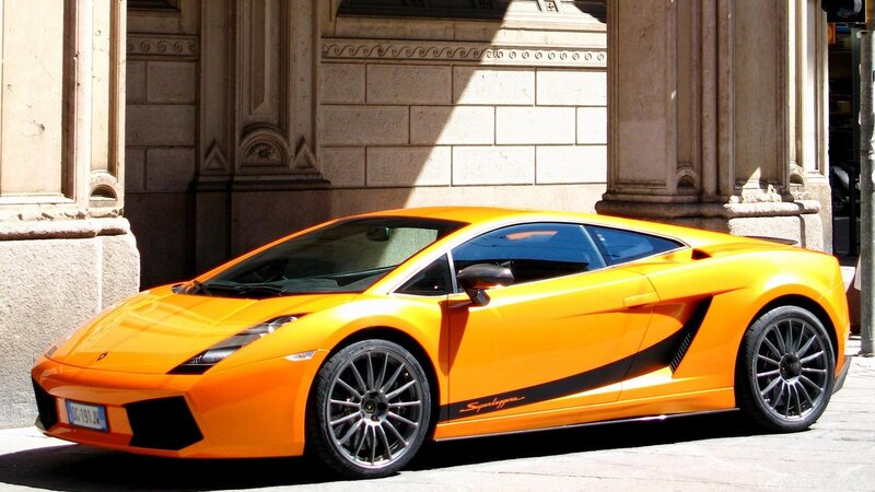 orange Lamborghini sports car