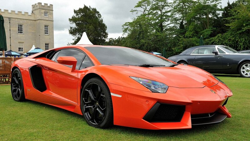 Orange Lamborghini sports car