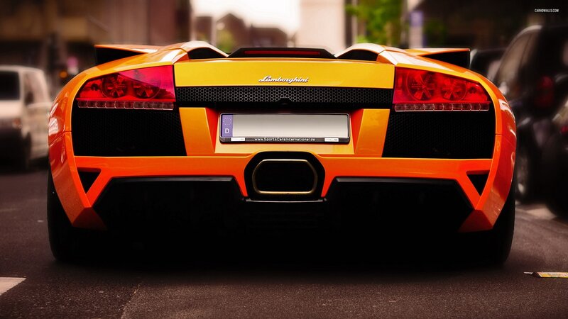 orange Lamborghini sports car