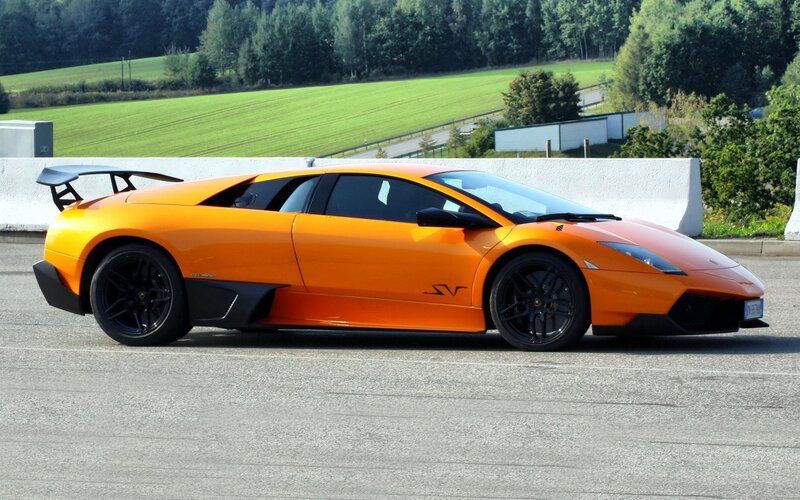 orange Lamborghini sports car
