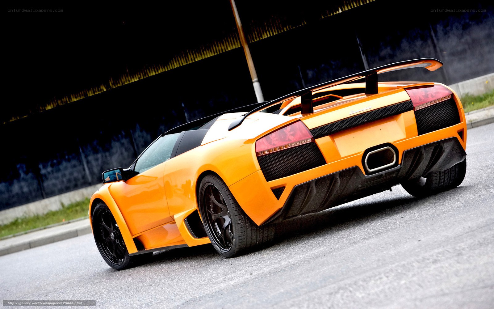 orange Lamborghini sports car