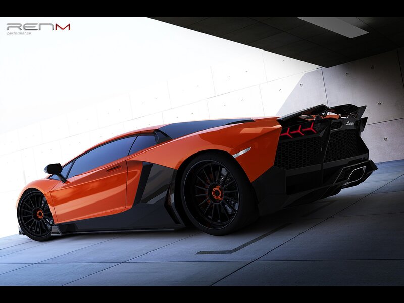 Orange Lamborghini sports car
