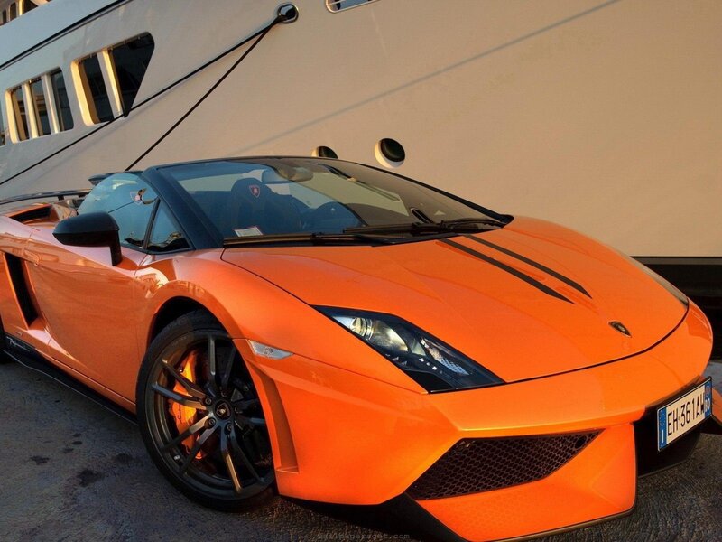 Orange Lamborghini sports car