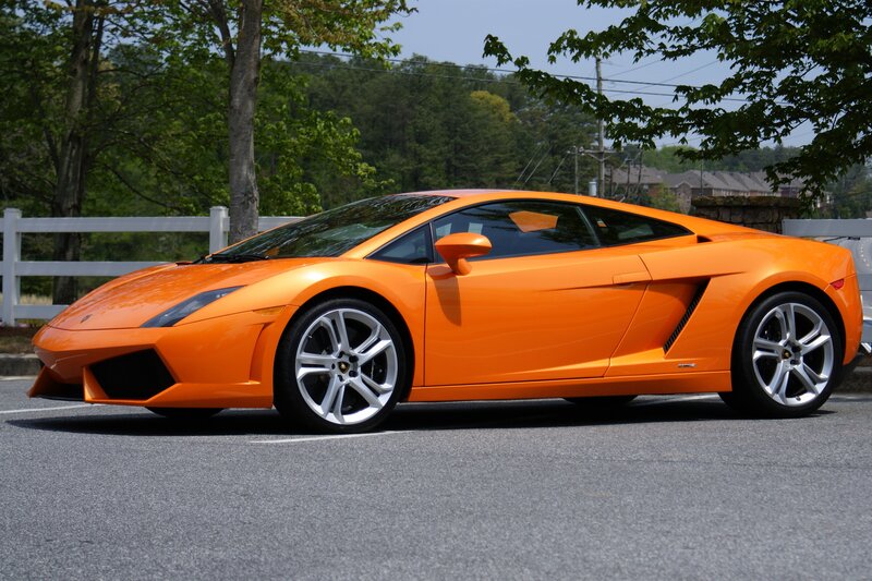 Orange Lamborghini sports car