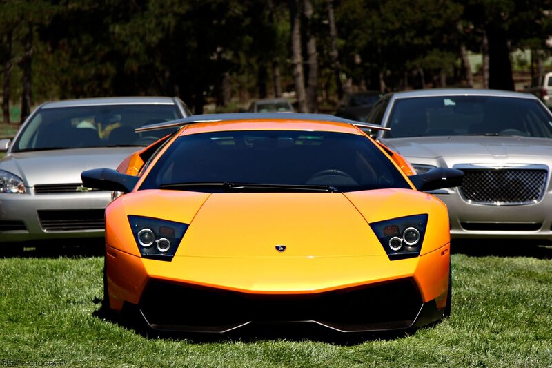 Orange Lamborghini sports car