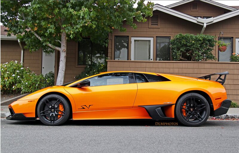 Orange Lamborghini sports car