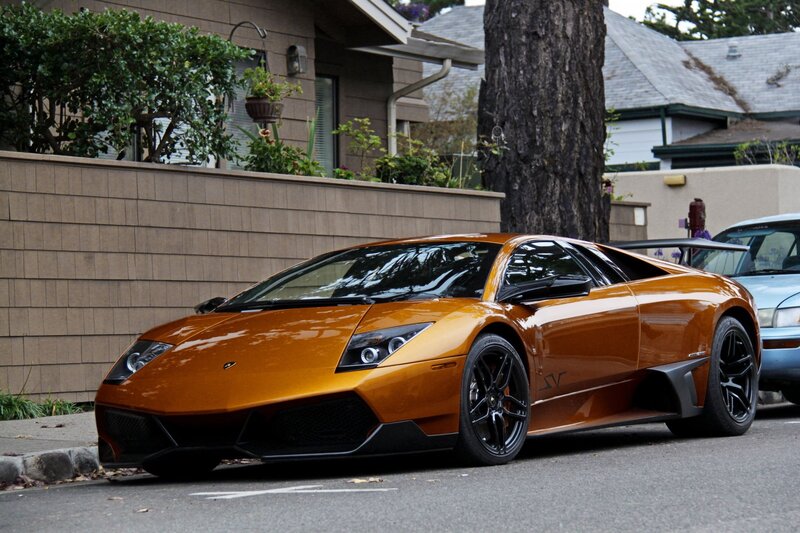 Orange Lamborghini sports car