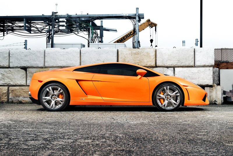 Orange Lamborghini sports car