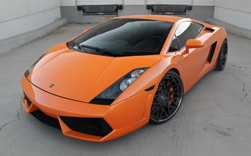 orange Lamborghini sports car