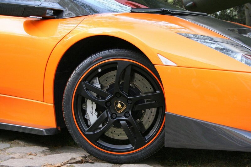 orange lamborghini sports car