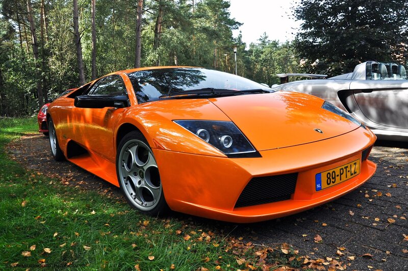 Orange Lamborghini sports car