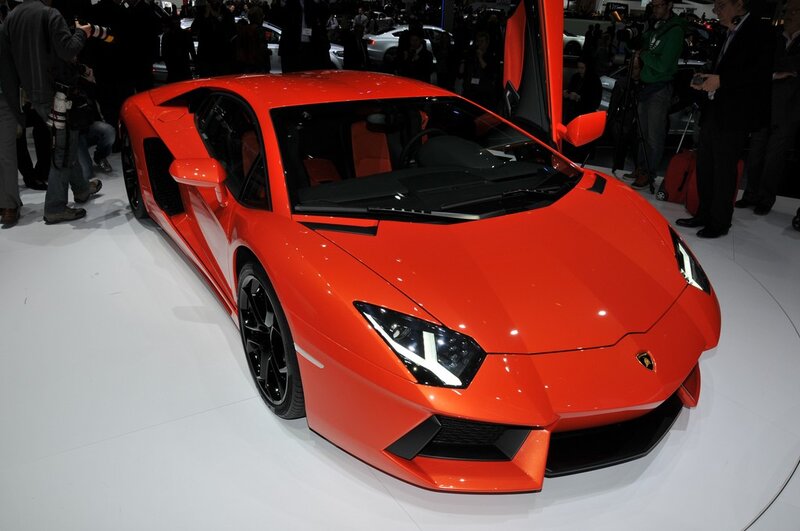 Orange Lamborghini sports car
