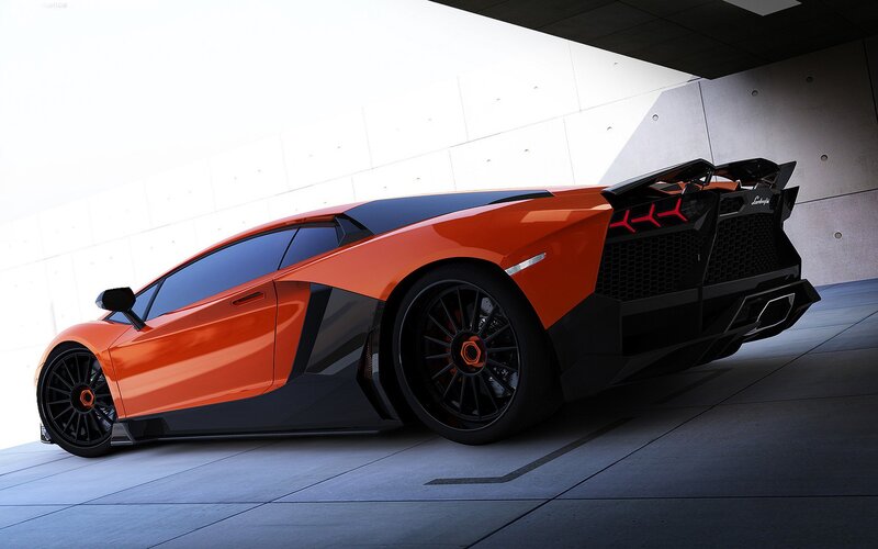 orange Lamborghini sports car
