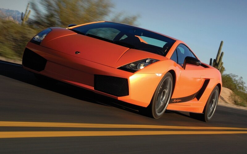 Orange Lamborghini sports car