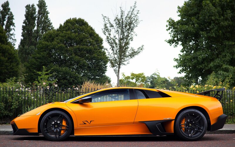 orange Lamborghini sports car