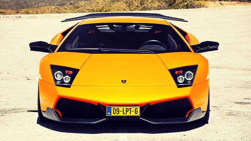 orange Lamborghini sports car