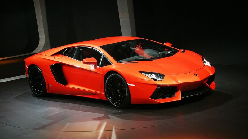 Orange Lamborghini sports car