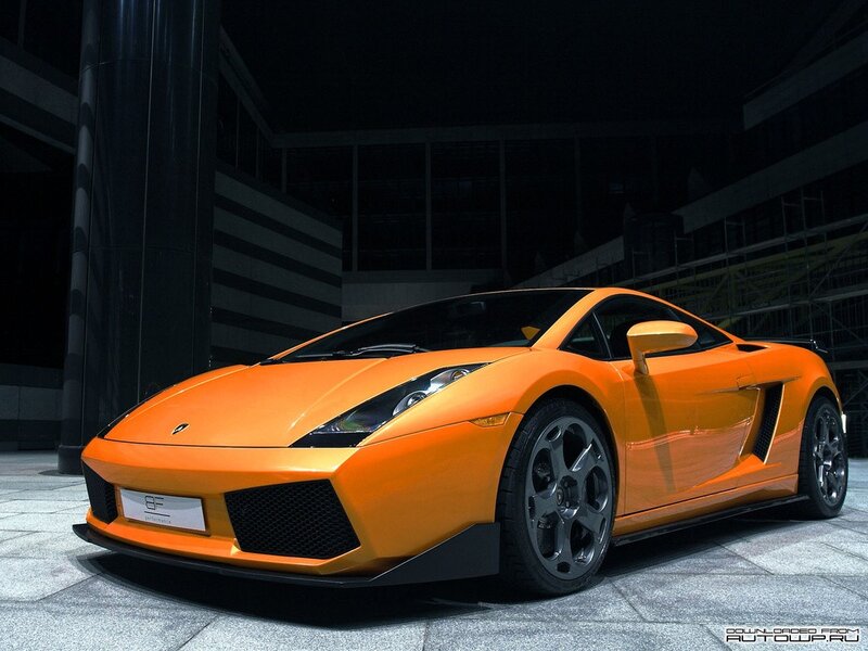 orange Lamborghini sports car
