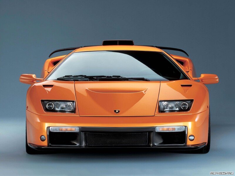 Orange Lamborghini sports car