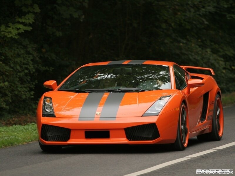 orange Lamborghini sports car