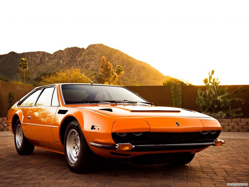Orange Lamborghini sports car
