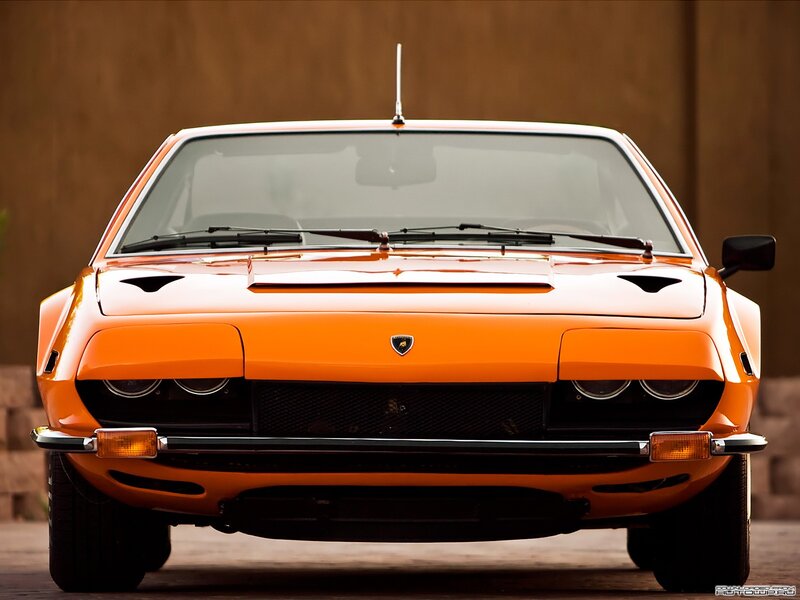 Orange Lamborghini sports car