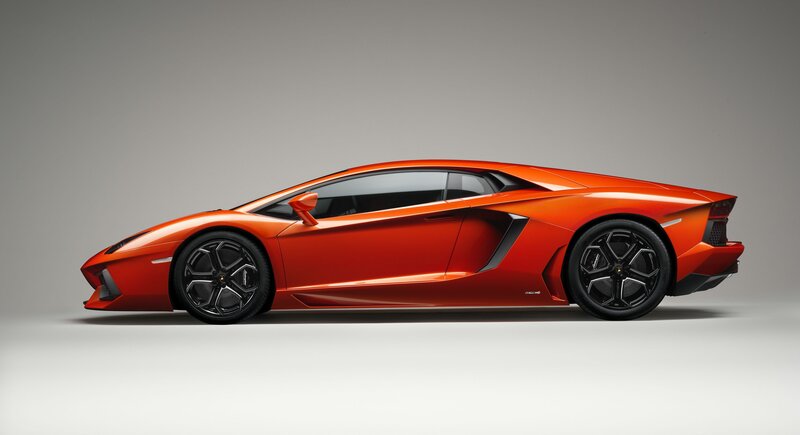 orange Lamborghini sports car
