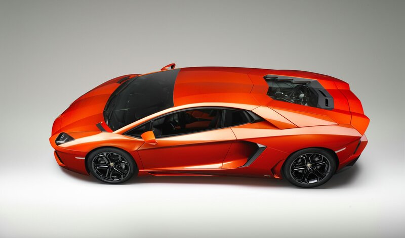 orange Lamborghini sports car