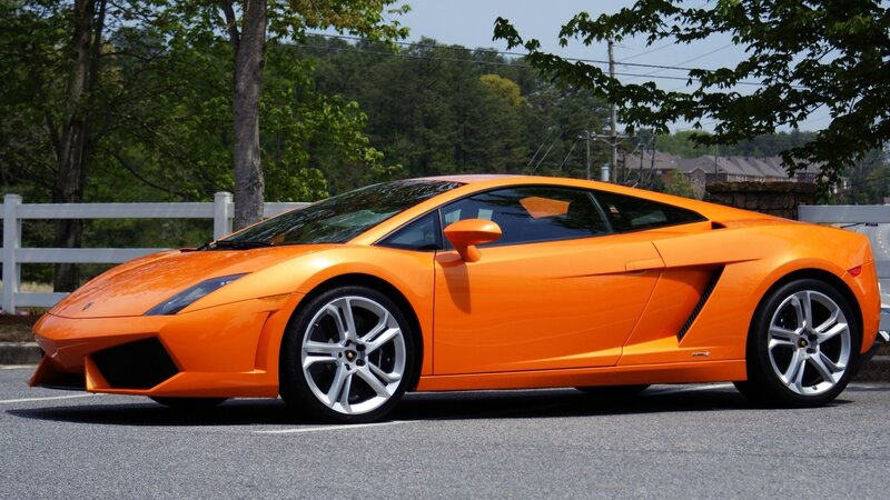 orange Lamborghini sports car