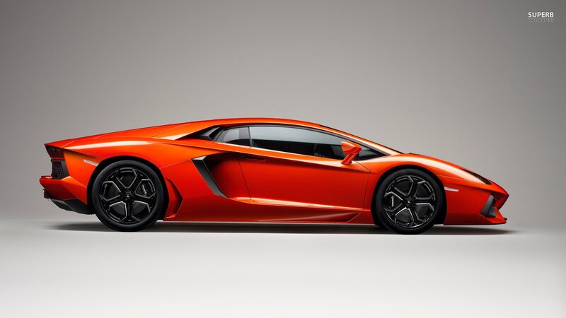 orange Lamborghini sports car