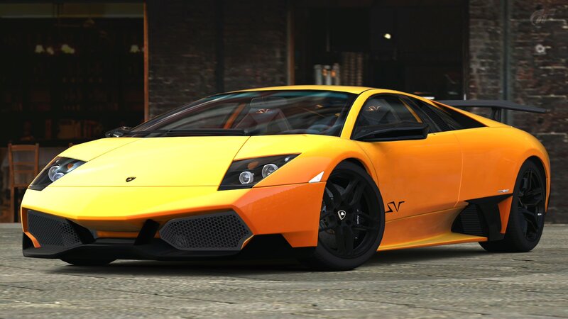 orange lamborghini sports car