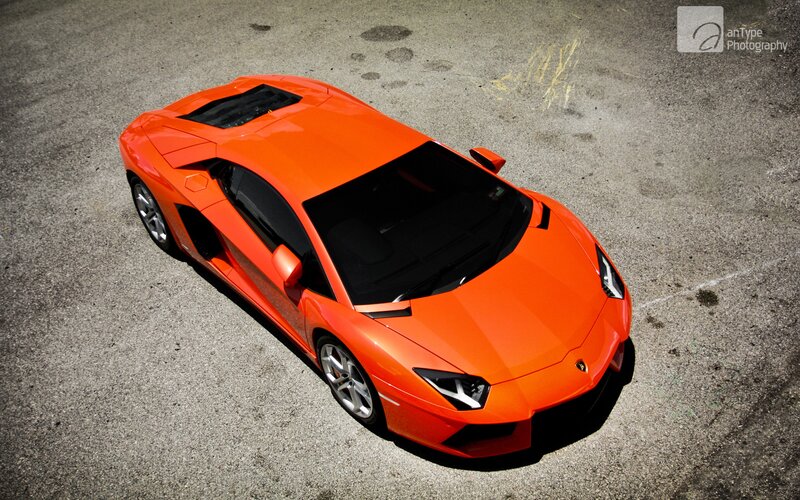 orange Lamborghini sports car