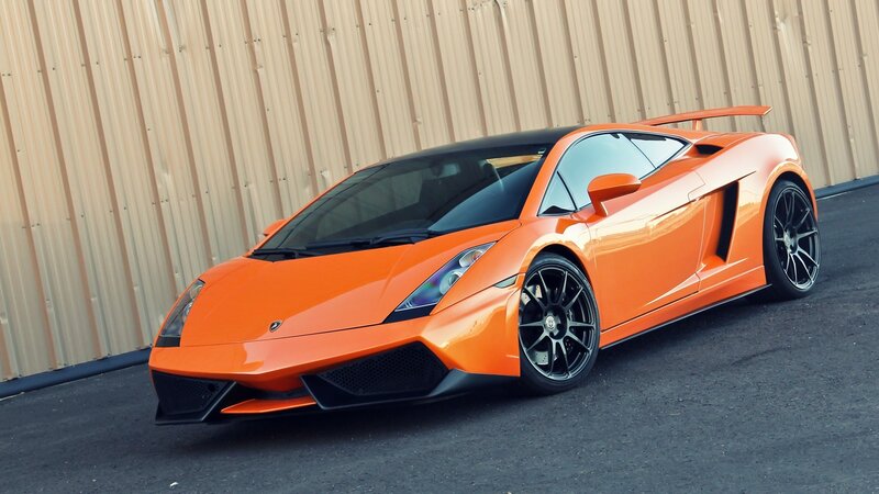 orange Lamborghini sports car