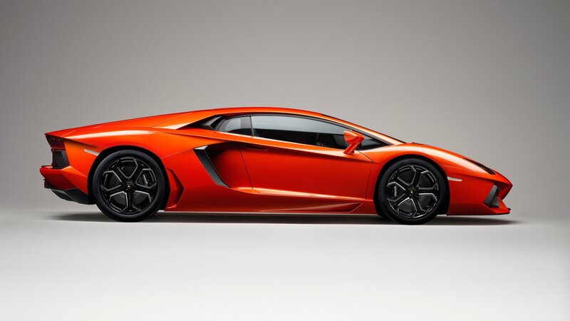 orange Lamborghini sports car