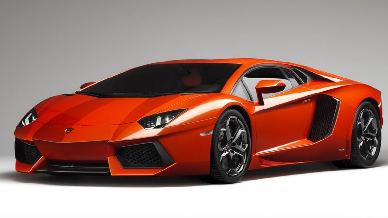 Orange Lamborghini sports car