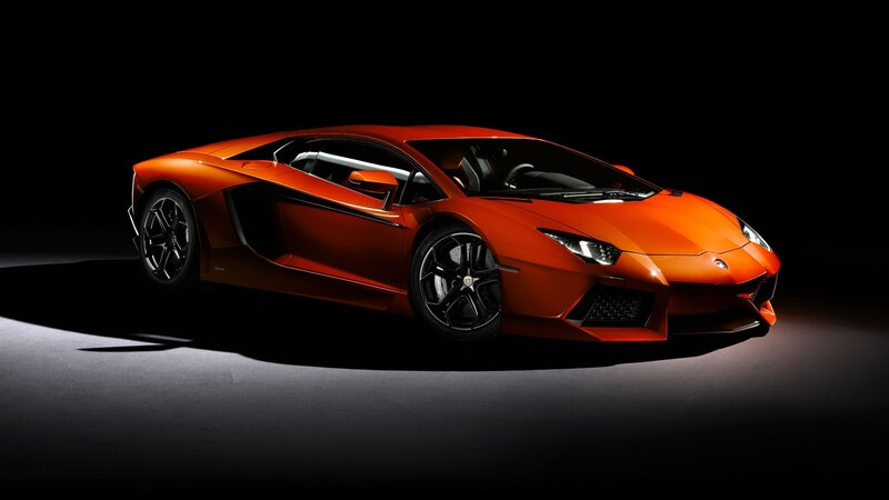 Orange Lamborghini sports car