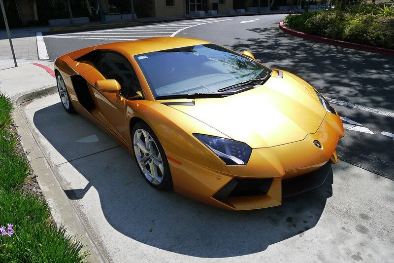 orange Lamborghini sports car