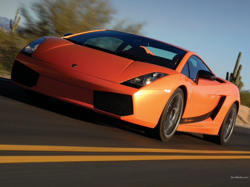 Orange Lamborghini sports car