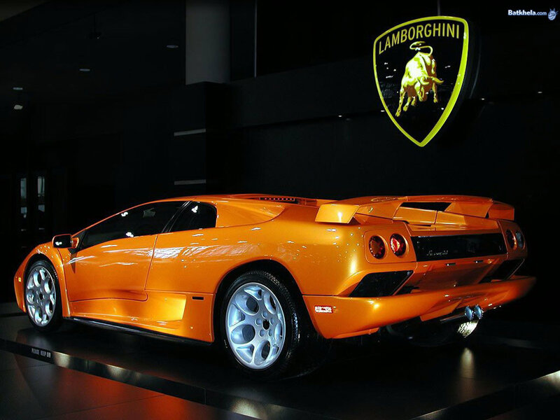 Orange Lamborghini sports car