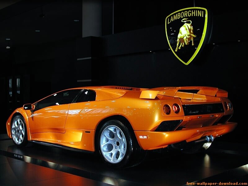 orange Lamborghini sports car