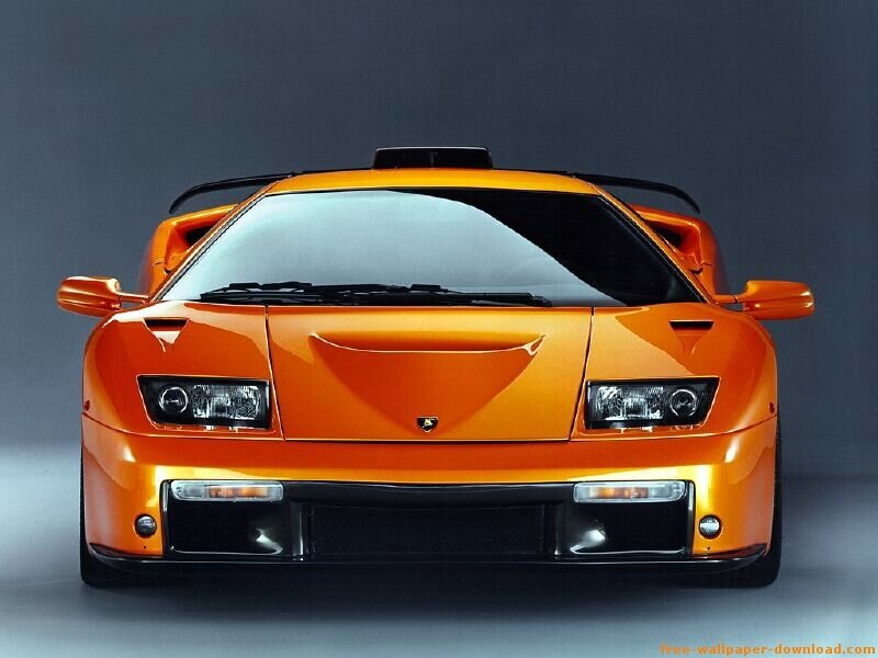orange Lamborghini sports car