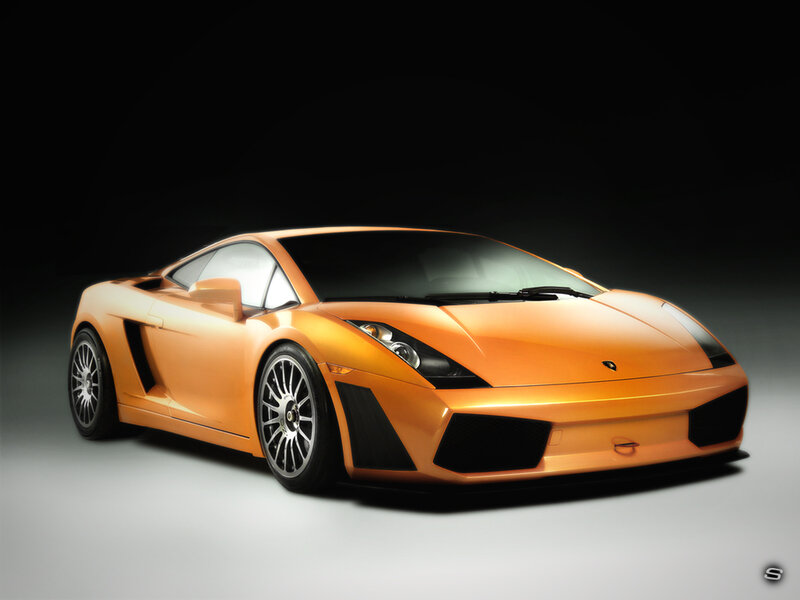 orange Lamborghini sports car