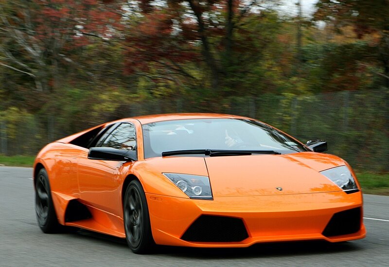 orange Lamborghini sports car