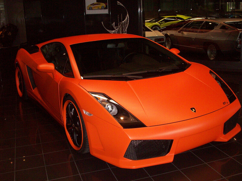 Orange Lamborghini sports car