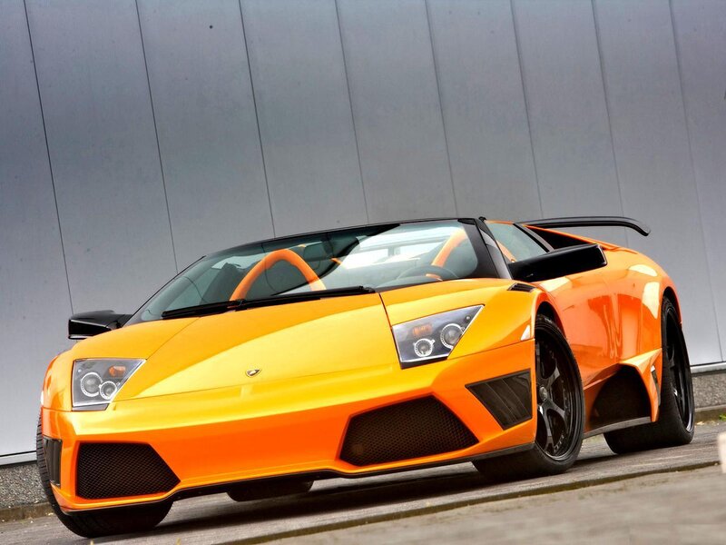 orange Lamborghini sports car
