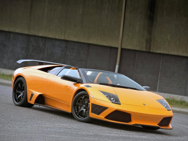 Orange Lamborghini sports car