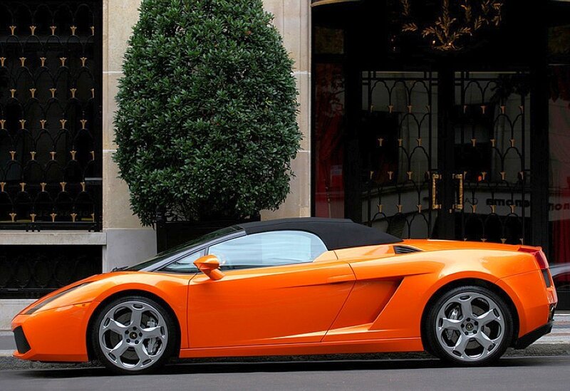 Orange Lamborghini sports car