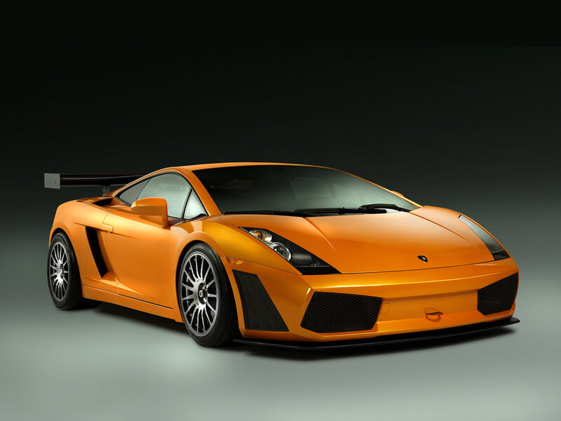 orange Lamborghini sports car