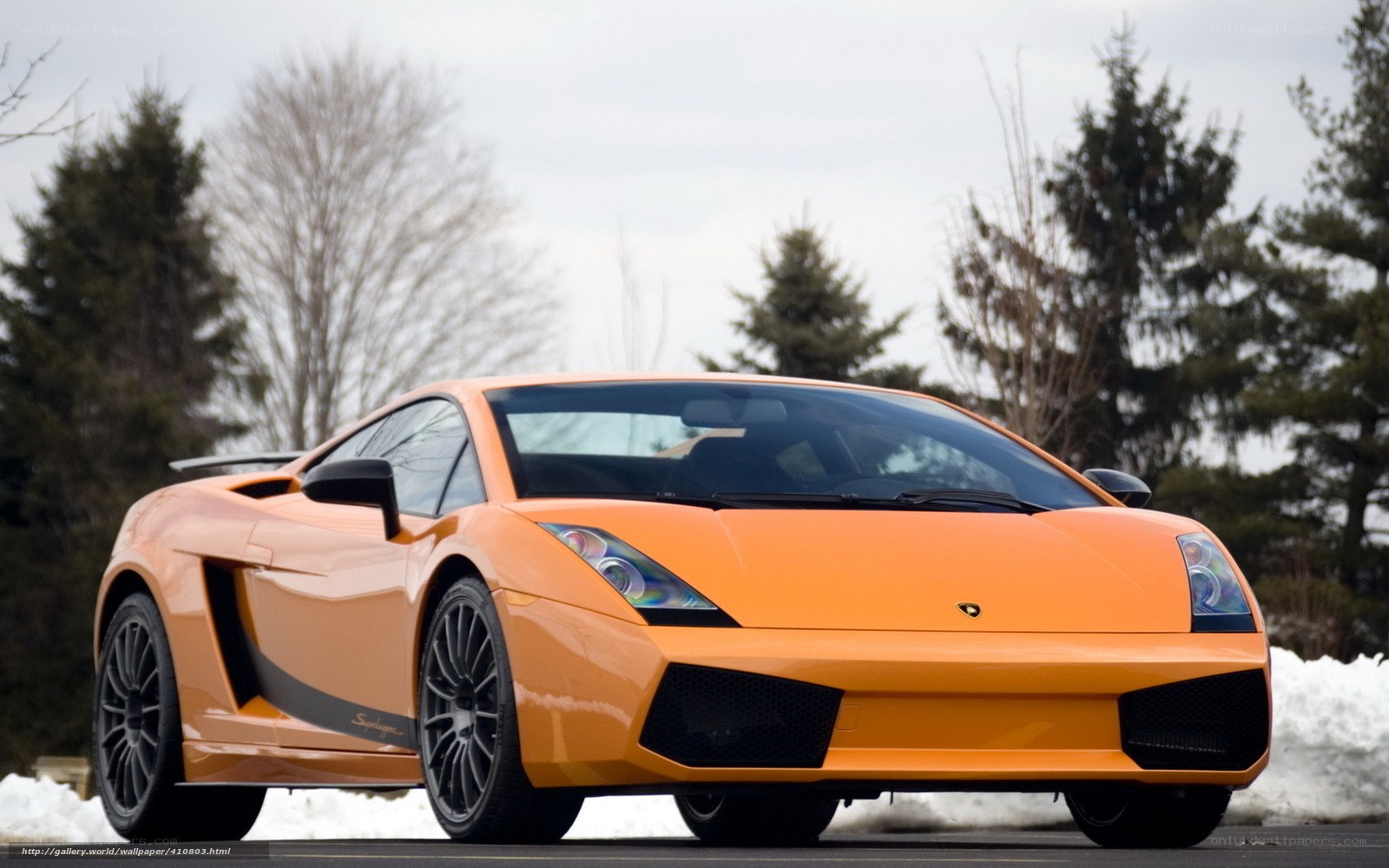Orange Lamborghini sports car