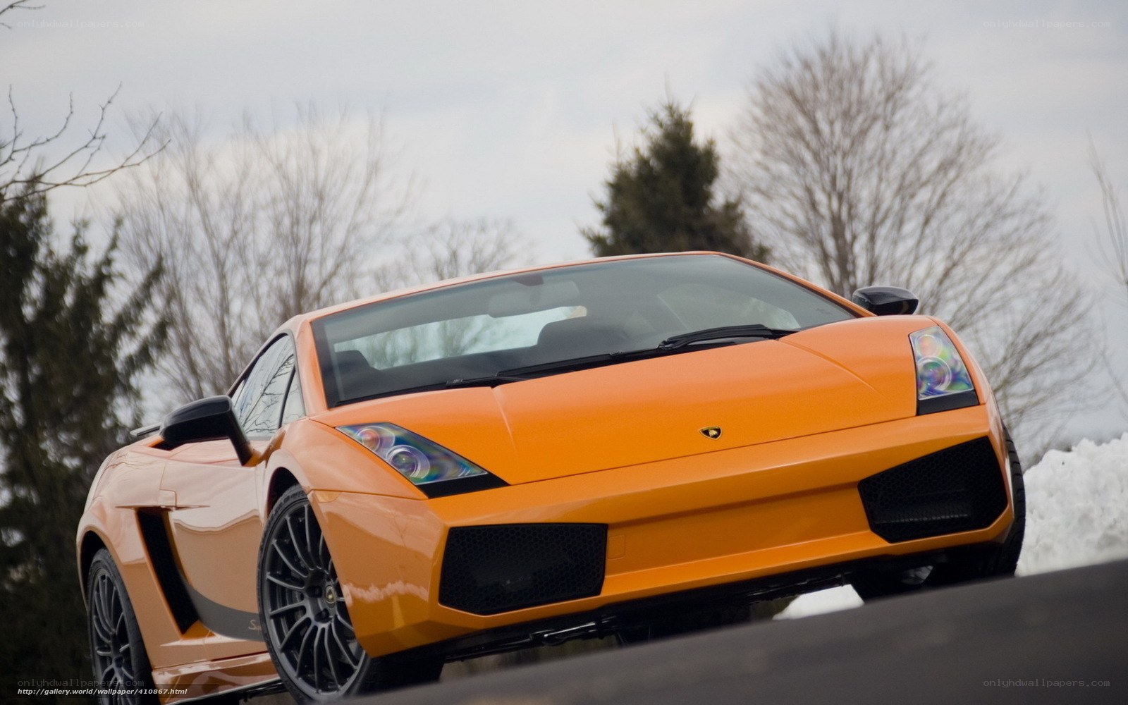orange Lamborghini sports car